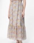 SIXDO Floral Off-Shoulder Maxi Voile Dress